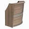 Linea Italia Curved Reception Desk with Counter, 72 inW x 32 inD x 46 inH, Gray/N. Walnut ZUI290 - alternate 3